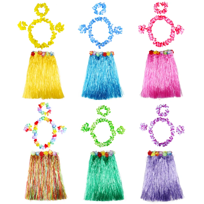 Женская юбка для косплея Hula Grass реквизит костюма танцевальный костюм с цветами из