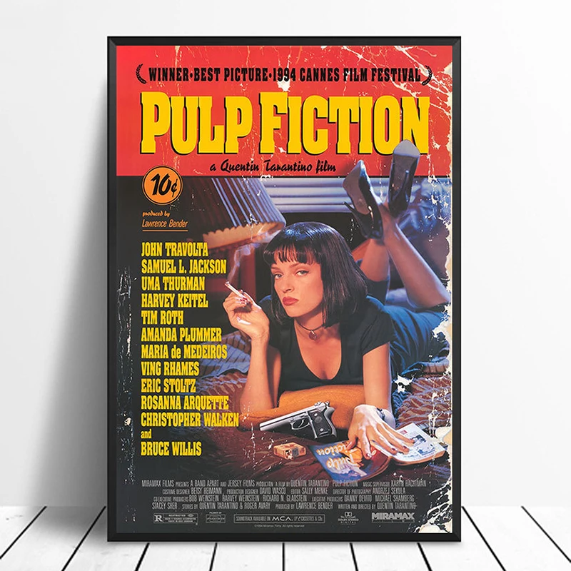Original Pulp Fiction (1994) Vintage Classic Movie Poster Home Decor Wall Decor Wall Art Canvas painting Cnavas print
Original Pulp Fiction (1994) Vintage Classic Movie Poster Home Decor Wall Decor Wall Art Canvas painting Cnavas print