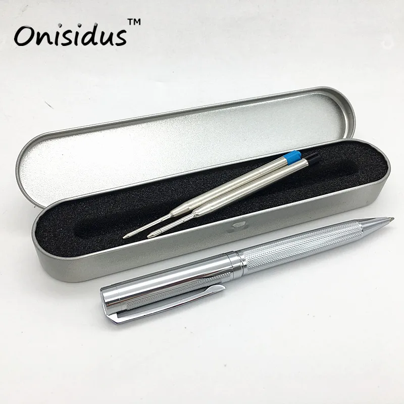 Pen case New silver and gold ball point pen luxury Ballpoint pen for writing stationery Supplies gift pen with box free shipping
Pen case New silver and gold ball point pen luxury Ballpoint pen for writing stationery Supplies gift pen with box free shipping