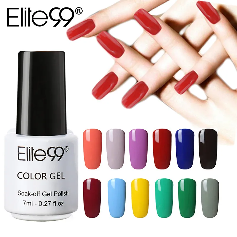 Elite99 Мода 3 в 1 лак для ногтей красочные один шаг 7 ml светодиодный UV Soak Off Гель