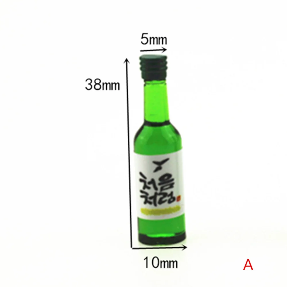 4Pcs 1/12 Dollhouse Miniature Accessories Mini Wine Bottle Simulation Drink Furniture for Doll Home Decoration |
