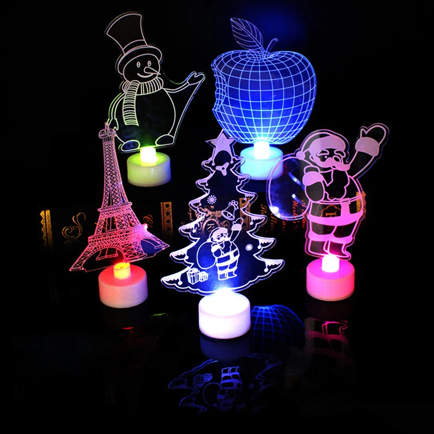 Colorful 3D Stylish LED Lamp Santa Christmas Tree Apple Tower Flash Night Light Decorative Night Light for Kids' Bedroom Bedside
Colorful 3D Stylish LED Lamp Santa Christmas Tree Apple Tower Flash Night Light Decorative Night Light for Kids' Bedroom Bedside