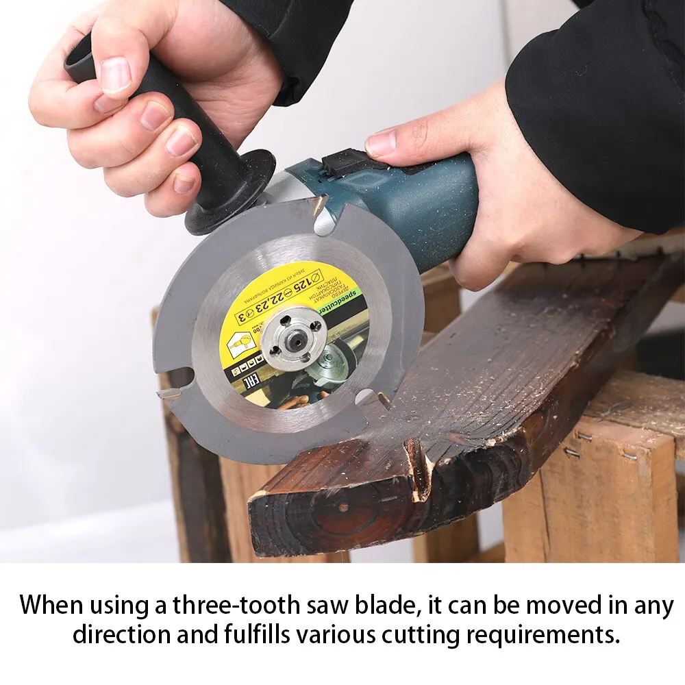125mm 3 Teeth Saw Disc Carbide Tipped Circular Saw Blade Grinding Machine Grinder Wood Cutting Blade Power Tool Accessories
125mm 3 Teeth Saw Disc Carbide Tipped Circular Saw Blade Grinding Machine Grinder Wood Cutting Blade Power Tool Accessories