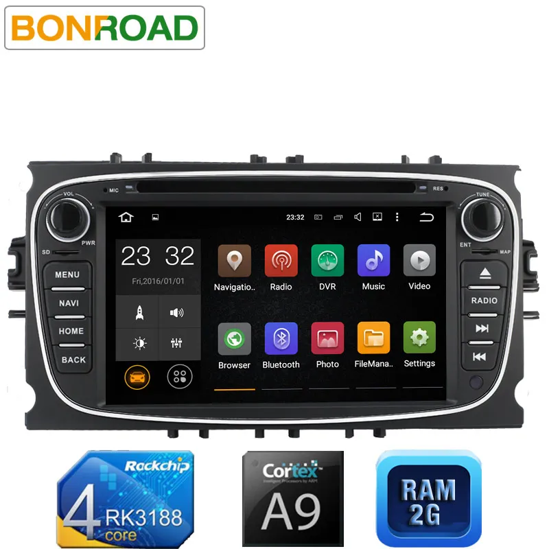 2 Din Android 7.1.2 автомобильный dvd плеер для FORD/FOCUS 2/MONDEO/S MAX/CONNECT 2008 2009 2010 2011 головное