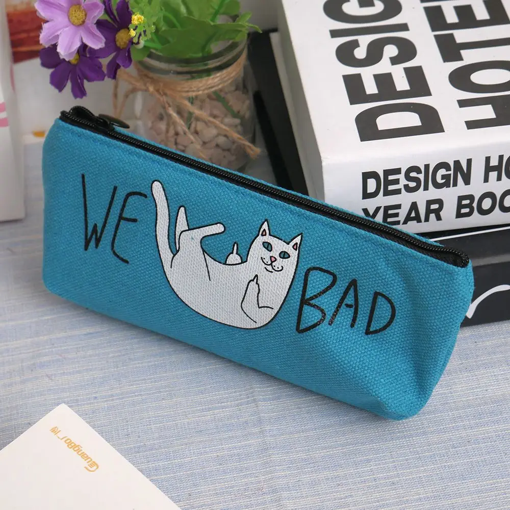 ISKYBOB Funny We Bad Cat Pencil Case School Girl Canvas Large Capacity Pencil Bag Stationery Storage Coin Purses
ISKYBOB Funny We Bad Cat Pencil Case School Girl Canvas Large Capacity Pencil Bag Stationery Storage Coin Purses
