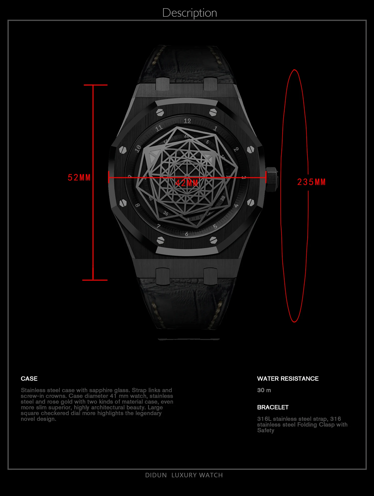 DIDUN Watch Men Luxury Brand watch Men steel Quartz Watches Men Dress Business Watch Luminous Wristwatch 30m Waterresistant
DIDUN Watch Men Luxury Brand watch Men steel Quartz Watches Men Dress Business Watch Luminous Wristwatch 30m Waterresistant