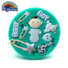 Promotion baby boy bear silicone fondant mold cake decorating tool bebe sugar craft chocolate kitchen baking mould F0096BB35