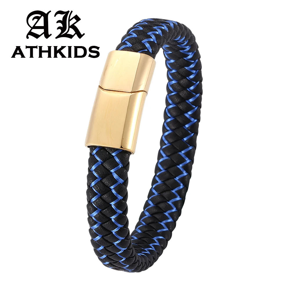New Fashion Leather Braid Charm Bracelet Magnetic Buckle Clasps Trendy Men Bracelets & Bangles Men Jewelry PD0220
New Fashion Leather Braid Charm Bracelet Magnetic Buckle Clasps Trendy Men Bracelets & Bangles Men Jewelry PD0220