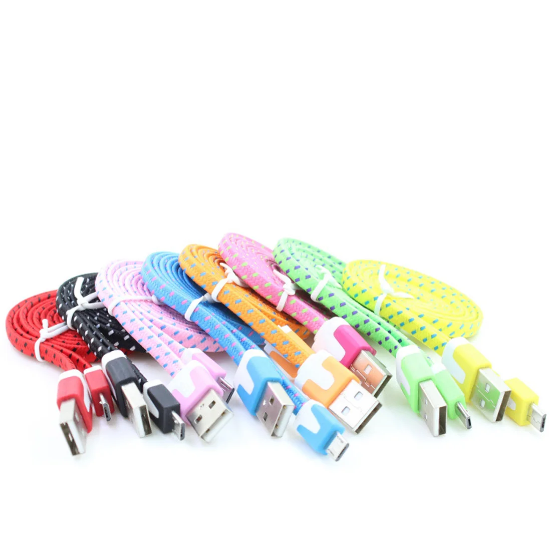 Высококачественный плоский кабель Micro USB для передачи данных Samsung Xiaomi Android