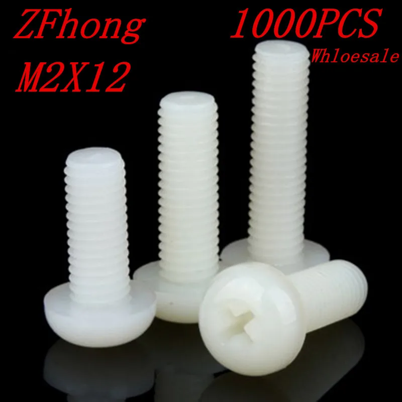 wholesale white nylon screw 1000pcs M2*12 M2x12 nylon plastic round pan head screw
wholesale white nylon screw 1000pcs M2*12 M2x12 nylon plastic round pan head screw