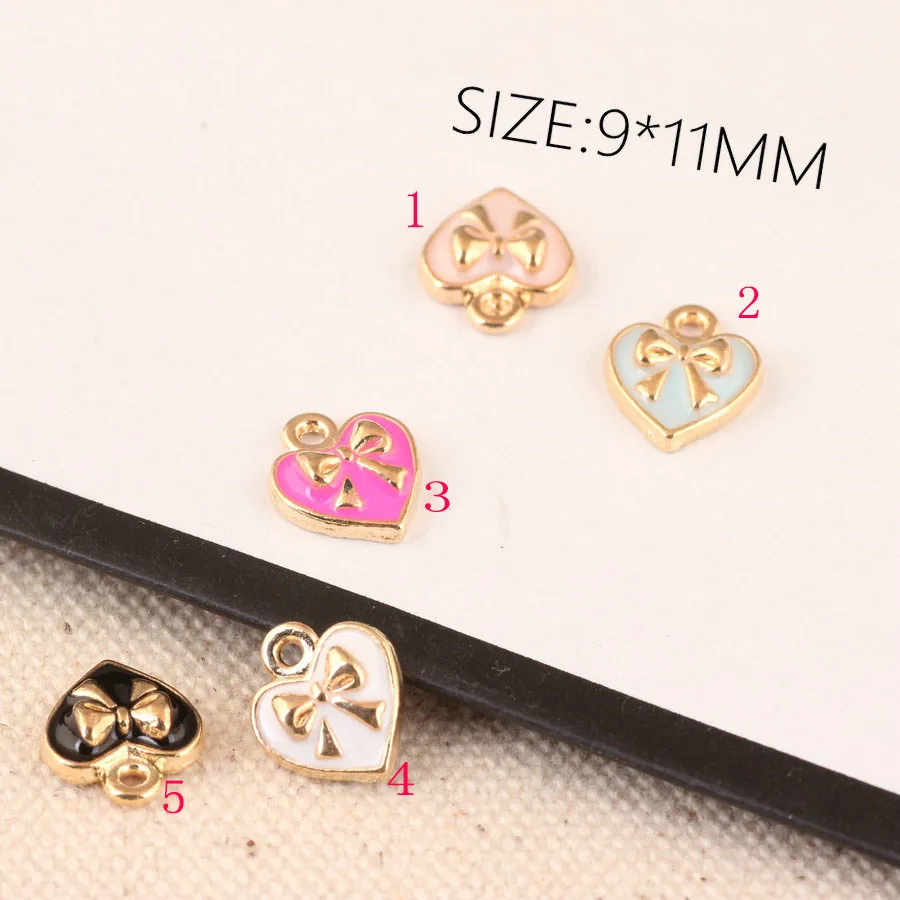 New Arrival Golden Bow Decorate Love Heart Enamel Jewelry Charms Fashion Enamel Alloy Floating Pendant Bracelet Earring Making
New Arrival Golden Bow Decorate Love Heart Enamel Jewelry Charms Fashion Enamel Alloy Floating Pendant Bracelet Earring Making