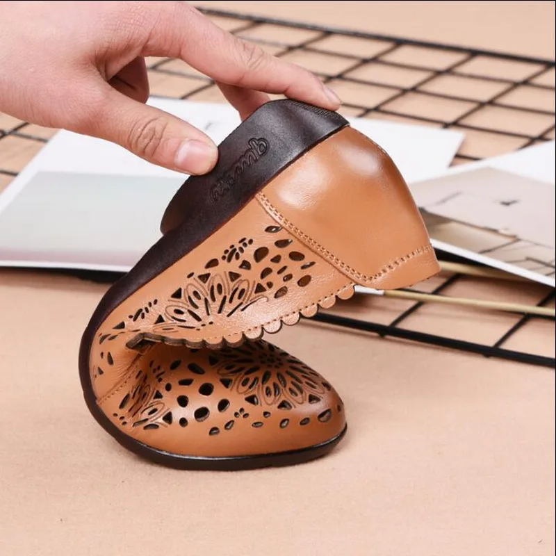 GKTINOO Spring Shoes Women Genuine Leather Flat Shoes Retro Female Ballet Flat Shoe Summer Lady Hollow Out Loafers Women Sandal
GKTINOO Spring Shoes Women Genuine Leather Flat Shoes Retro Female Ballet Flat Shoe Summer Lady Hollow Out Loafers Women Sandal