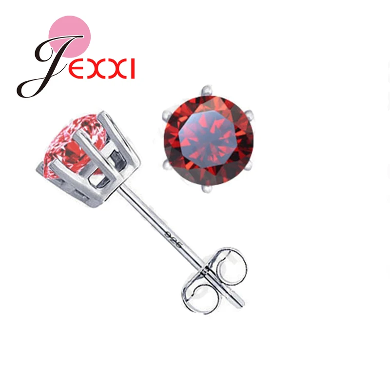 Wholesale Good Quality Cubic Zirconia Jewelry Elegant Colorful Round Cut 925 Sterling SIlver CZ Stud Earrings 8 Colors
Wholesale Good Quality Cubic Zirconia Jewelry Elegant Colorful Round Cut 925 Sterling SIlver CZ Stud Earrings 8 Colors