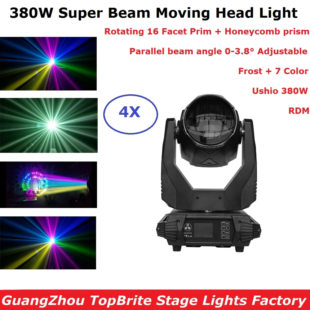 4IN1 Flight Case Pack 380W Super Beam Moving Head Light DMX512 Beam Spot Moving Head Gobo Light Professional Dj Party Show Light
4IN1 Flight Case Pack 380W Super Beam Moving Head Light DMX512 Beam Spot Moving Head Gobo Light Professional Dj Party Show Light