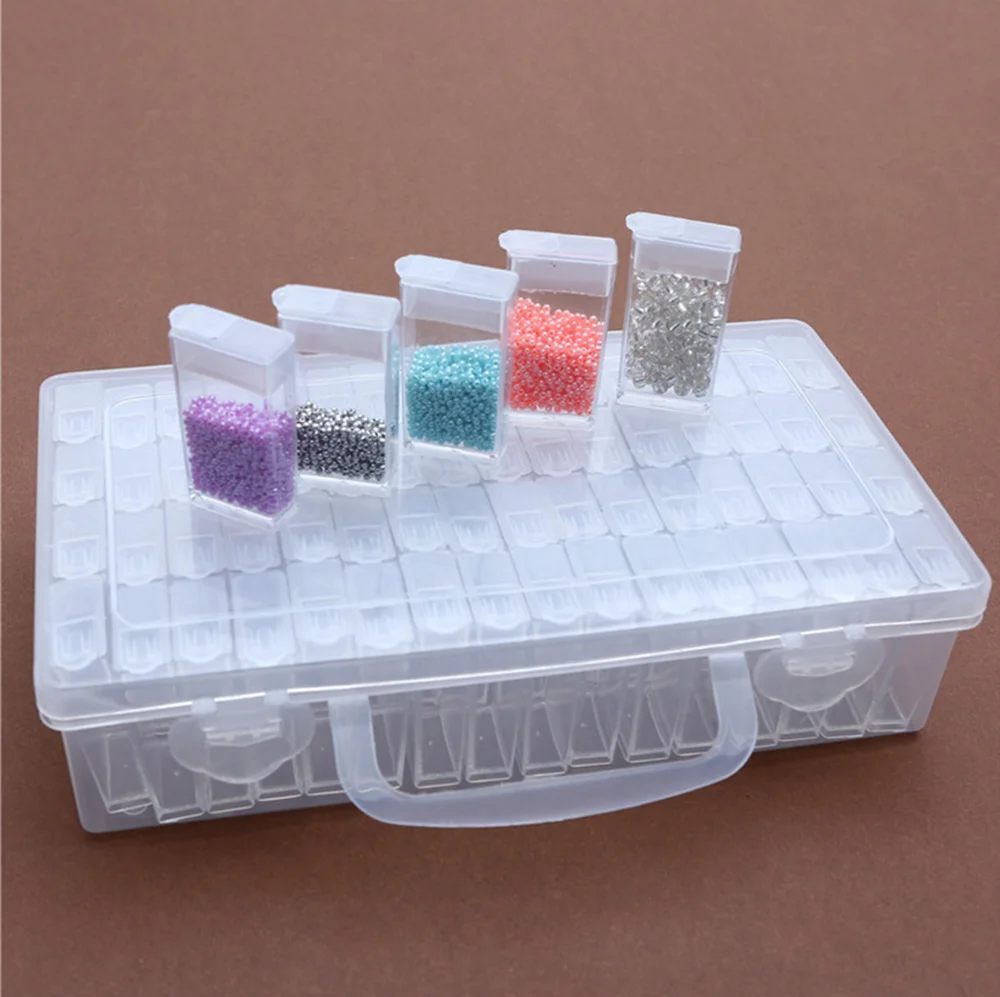 64Pcs Diamond Painting Tool Accessories Beads Container Rhinestone Diamond Embroidery Beadwork Storage Boxes Tools
64Pcs Diamond Painting Tool Accessories Beads Container Rhinestone Diamond Embroidery Beadwork Storage Boxes Tools