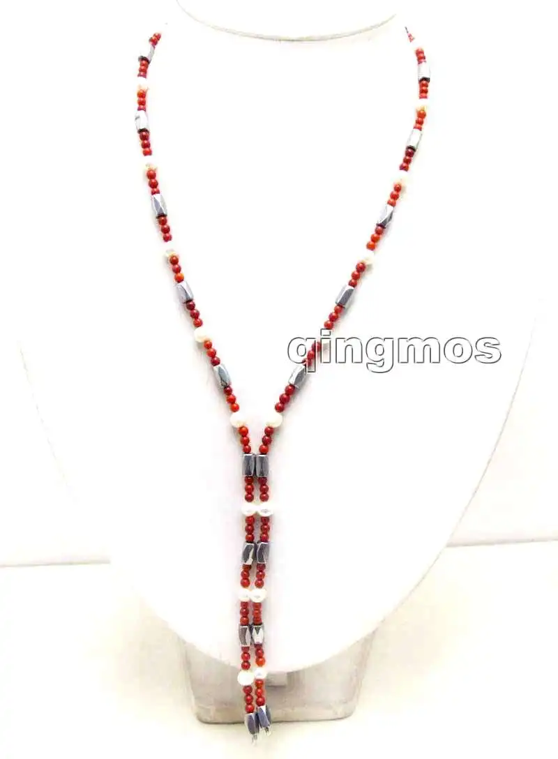 SALE 3-4mm Red Coral and 6-7mm White Pearl & White Hematite Magnetic 29'' Bracelet -nec6060 Wholesale/retail Free ship
SALE 3-4mm Red Coral and 6-7mm White Pearl & White Hematite Magnetic 29'' Bracelet -nec6060 Wholesale/retail Free ship