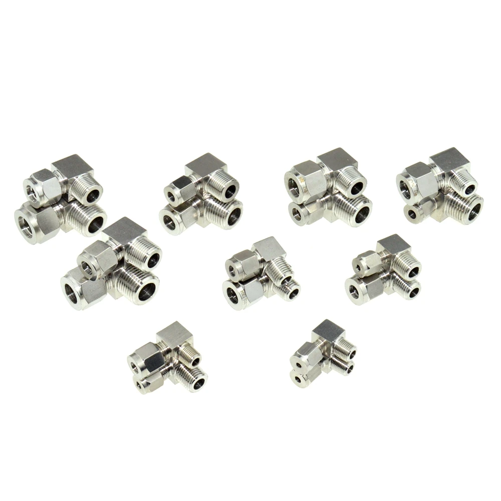 2Pcs 3/8" BSPT Male Thread x 6MM Double Ferrule Tube Compression Elbow Fitting Male Thread Connector PT Stainless Steel 304
2Pcs 3/8" BSPT Male Thread x 6MM Double Ferrule Tube Compression Elbow Fitting Male Thread Connector PT Stainless Steel 304