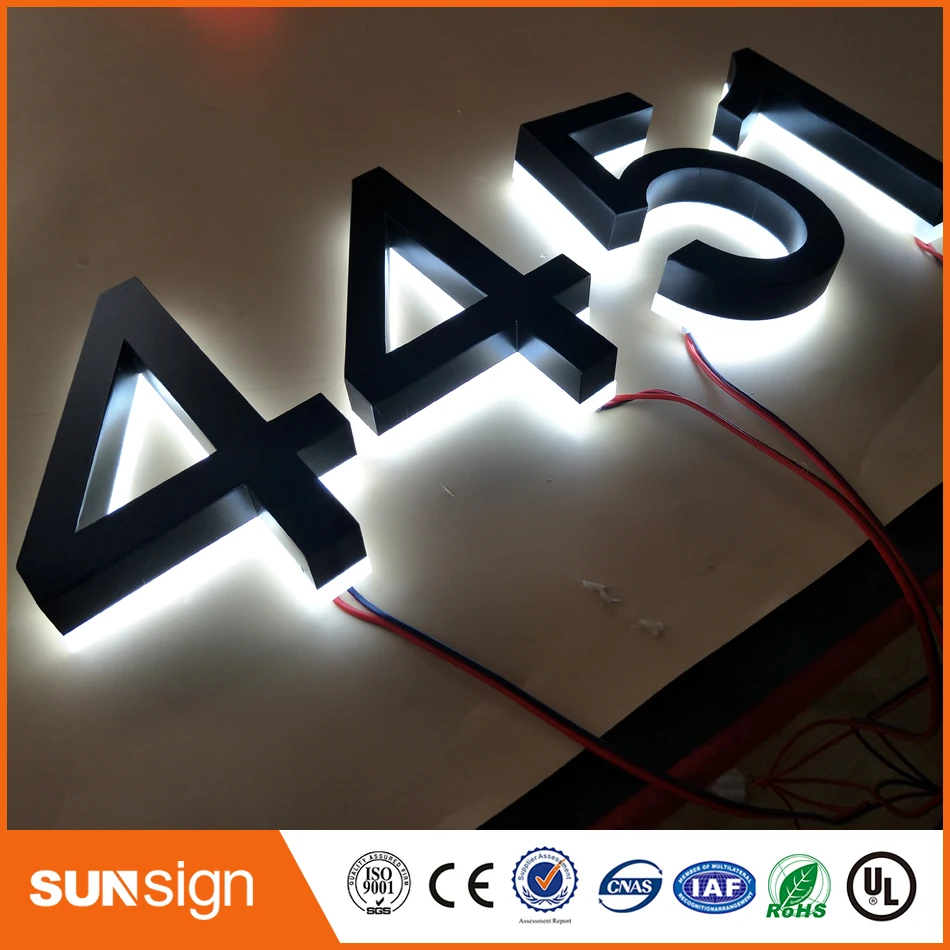 H 20 см Акриловые задние буквы золотого цвета светильник светкой|lighted sign letters|sign