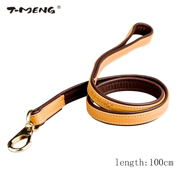T-MENG Brand High Quality Genuine Leather Dog Leash Length 100cm For Medium Large Dogs Double Color Luxury Soft Training Leads
T-MENG Brand High Quality Genuine Leather Dog Leash Length 100cm For Medium Large Dogs Double Color Luxury Soft Training Leads