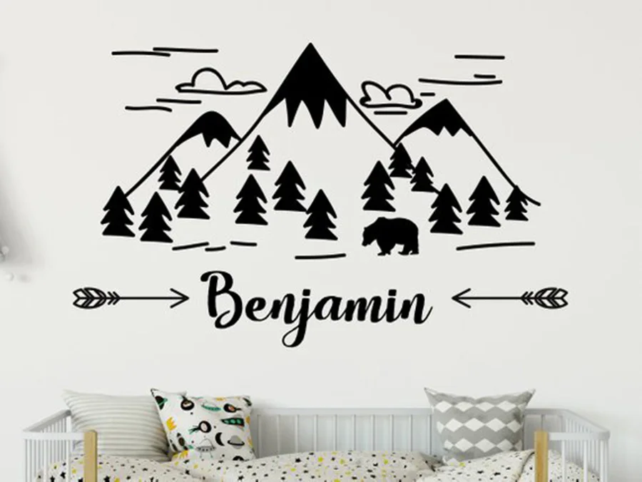 Mountain Nursery Wall Decal Custom Baby Name Wall Sticker For Kids Room Personalized Nursery Decor Arrow Vinyl Decor X108
Mountain Nursery Wall Decal Custom Baby Name Wall Sticker For Kids Room Personalized Nursery Decor Arrow Vinyl Decor X108