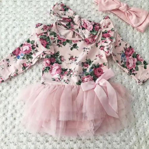 Cute Newborn Toddler Baby Girl Clothes Kids Girls Floral Fly Sleeve Tutu Lace Princess Dress and headband Outfits Set
Cute Newborn Toddler Baby Girl Clothes Kids Girls Floral Fly Sleeve Tutu Lace Princess Dress and headband Outfits Set