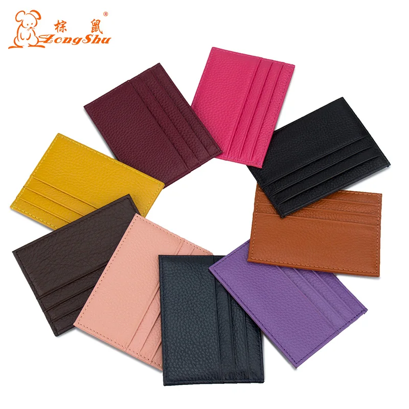 100% Genuine Leather Litchi grain candy color thin bank card holder wallet Used to put CARDS
100% Genuine Leather Litchi grain candy color thin bank card holder wallet Used to put CARDS