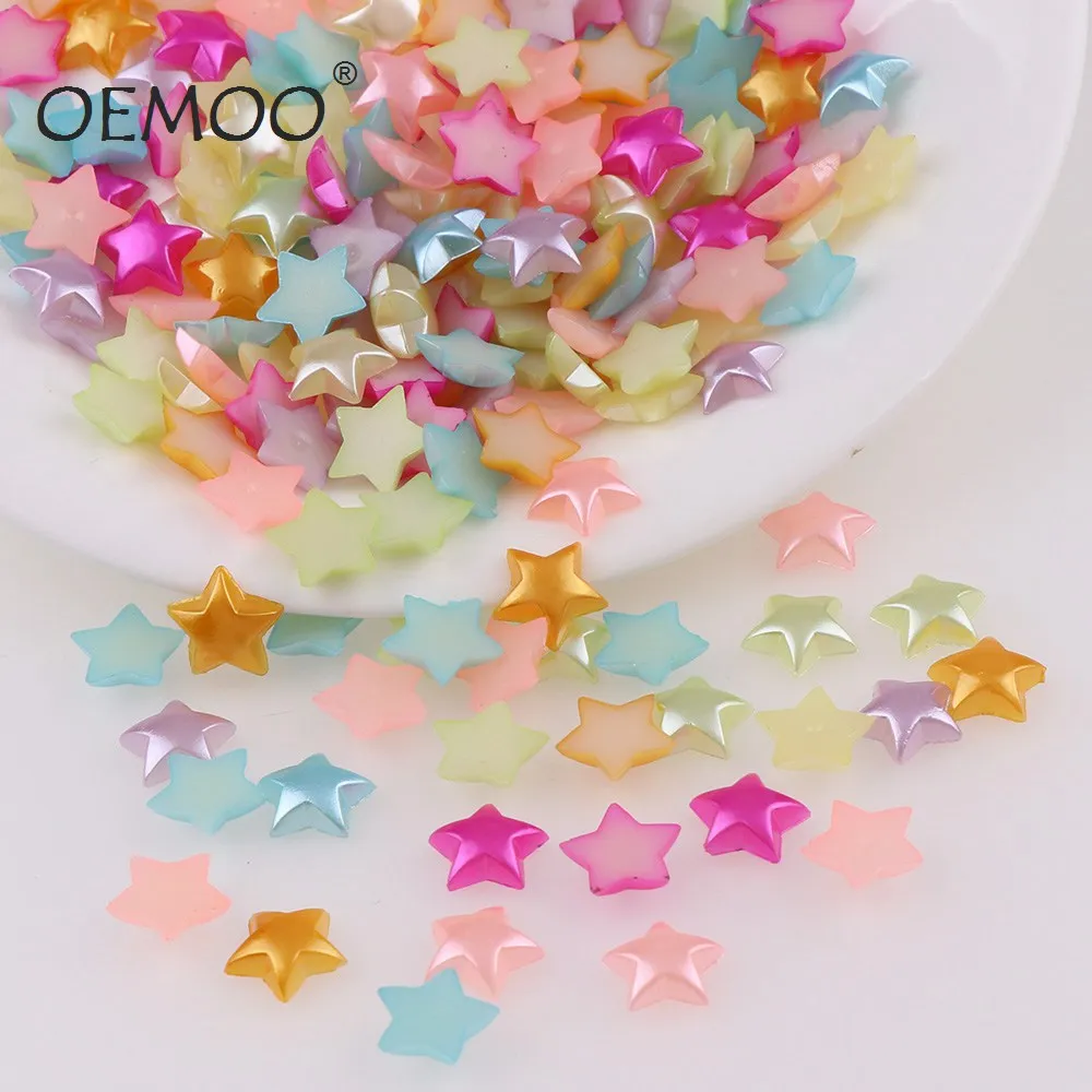 100pcs mix color star pearl Beads ABS Resin Flatback Simulated pearl Beads Jewelry Crafts 10*10mm
100pcs mix color star pearl Beads ABS Resin Flatback Simulated pearl Beads Jewelry Crafts 10*10mm
