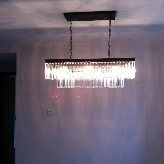 Modern Crystal Pendant Light Fixture Rectangle Crystal Hanging Lamp Popular Crystal Drop Lamparas Lving room Hotel Project Cafe
Modern Crystal Pendant Light Fixture Rectangle Crystal Hanging Lamp Popular Crystal Drop Lamparas Lving room Hotel Project Cafe