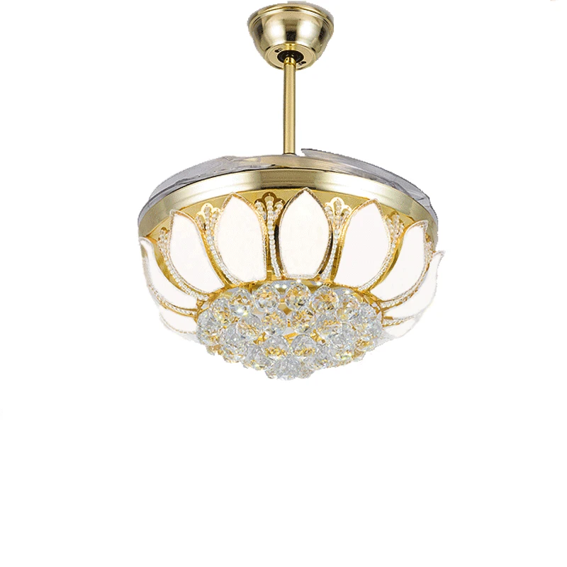2019 Ceiling Fans K9 crystal Electroplate Golden luxurious LED Fans light Invisible fan blade telecontrol adjustable 36/42 inch
2019 Ceiling Fans K9 crystal Electroplate Golden luxurious LED Fans light Invisible fan blade telecontrol adjustable 36/42 inch