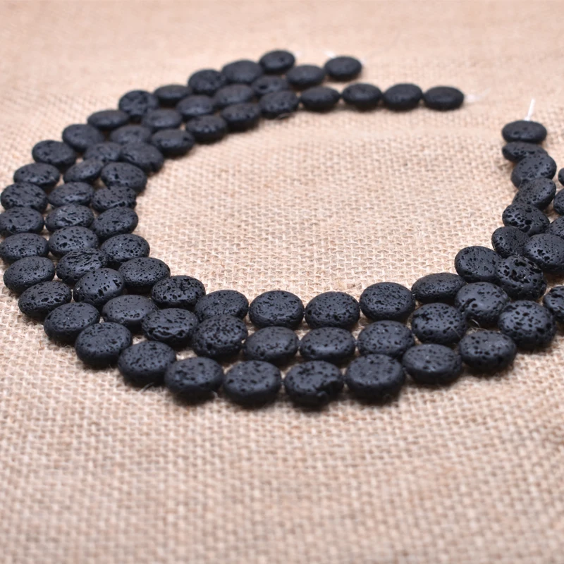 Yanqi Button shape 15mm 38" DIY Black Volcanic Lava Stone Beads Handmade Jewelry Wholesale Natural Stone Beads Necklace Making
Yanqi Button shape 15mm 38" DIY Black Volcanic Lava Stone Beads Handmade Jewelry Wholesale Natural Stone Beads Necklace Making
