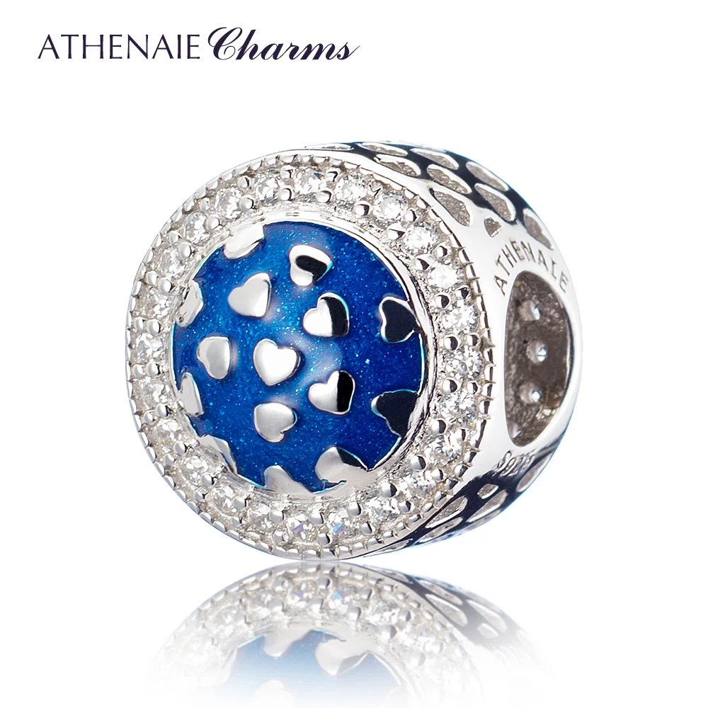ATHENAIE Genuine 925 Sterling Silver with Pave Clear CZ Blue RADIANT HEARTS Enamel Openwork Charm Fit All European Bracelets
ATHENAIE Genuine 925 Sterling Silver with Pave Clear CZ Blue RADIANT HEARTS Enamel Openwork Charm Fit All European Bracelets