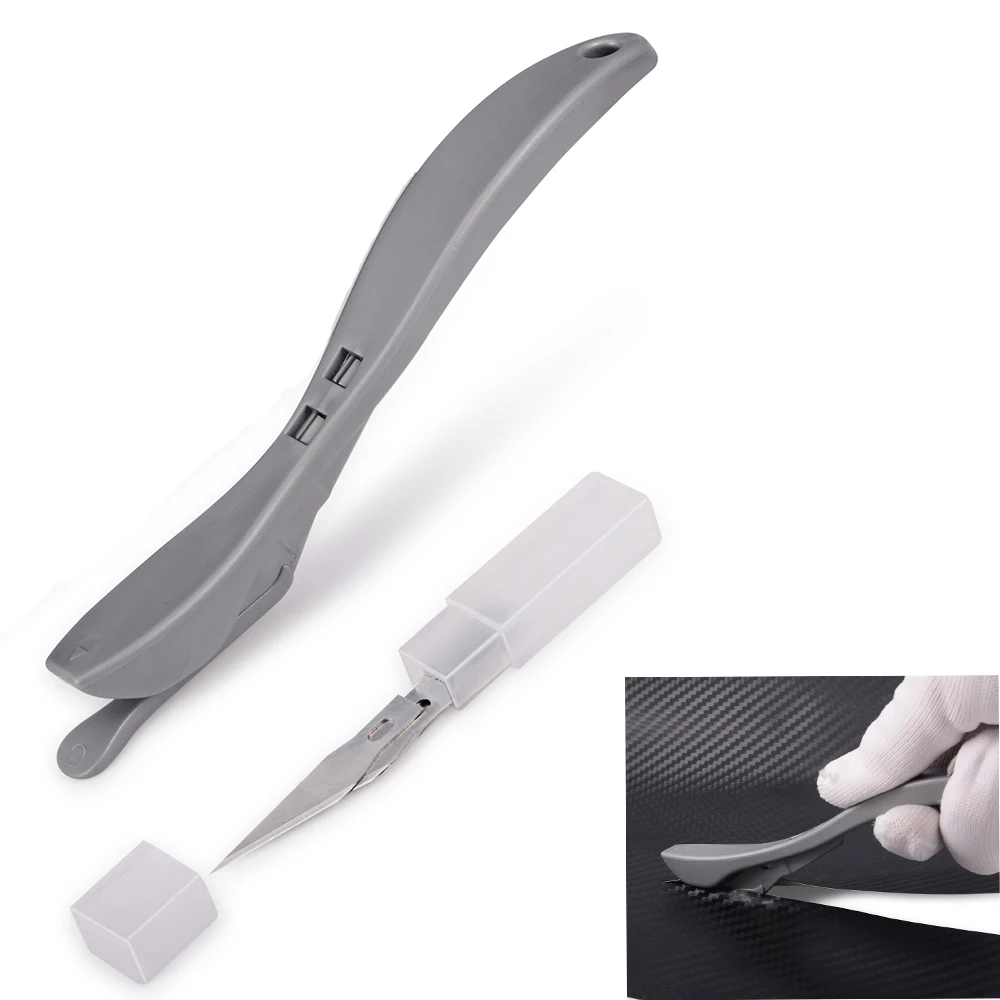 EHDIS Vinyl Car Stickers Cutter Knife Carbon Fiber Film Cutting Knife+5pcs Blades Wall Paper Snitty Cutter Car Wrap Accessories
EHDIS Vinyl Car Stickers Cutter Knife Carbon Fiber Film Cutting Knife+5pcs Blades Wall Paper Snitty Cutter Car Wrap Accessories