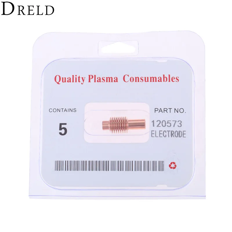 DRELD 5Pcs Plasma Electrodes 120573 40A-55A for 600/800/900 Plasma Cutting Torch Consumables Standard/Shielded/Gouging Processes
DRELD 5Pcs Plasma Electrodes 120573 40A-55A for 600/800/900 Plasma Cutting Torch Consumables Standard/Shielded/Gouging Processes