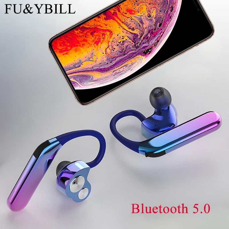 Фото Fu & y Bill Новинка X6 Bluetooth гарнитура TWS Двусторонняя стерео подвесной - купить