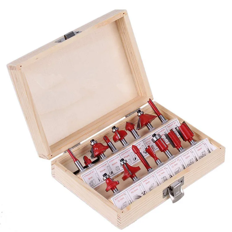 Milda 15PCS 1/4" Professional Shank Tungsten Carbide Router Bit Set Wood Case tool kit Milling Cutter Router bit set 6.35mm
Milda 15PCS 1/4" Professional Shank Tungsten Carbide Router Bit Set Wood Case tool kit Milling Cutter Router bit set 6.35mm
