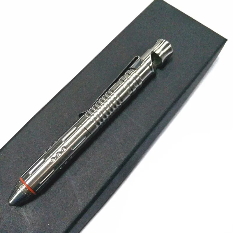 Новинка! EDC Mini портативная тактическая ручка со свистком из нержавеющей стали для