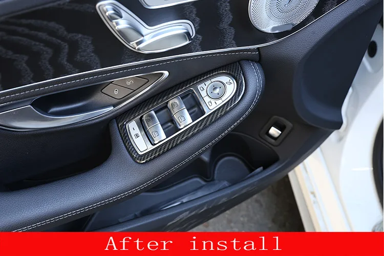 4pcs Carbon Fiber ABS Window Lift Switch Button Cover Trim For Mercedes-Benz C Class W205 GlC X253 2015-2018 Left Hand Drive
4pcs Carbon Fiber ABS Window Lift Switch Button Cover Trim For Mercedes-Benz C Class W205 GlC X253 2015-2018 Left Hand Drive
