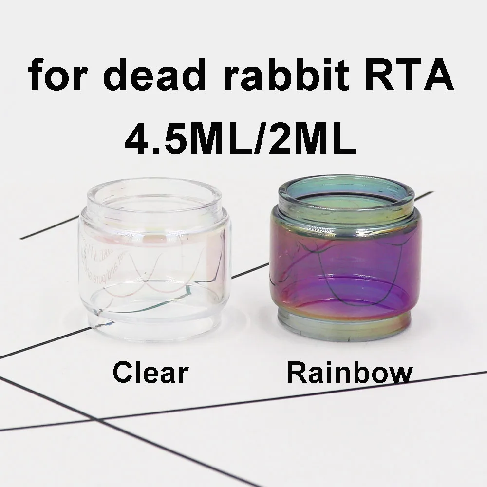 2/3PCS Replacement Rainbow Transparent Clear Bubble fatboy glass tube Replacement for dead rabbit RTA 4.5ml/2ML
2/3PCS Replacement Rainbow Transparent Clear Bubble fatboy glass tube Replacement for dead rabbit RTA 4.5ml/2ML