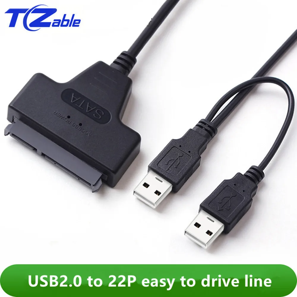 Переходник SATA в USB 3 0 7 + 15 22Pin 2 5 кабель конвертер для дюймового жесткого диска HDD SSD