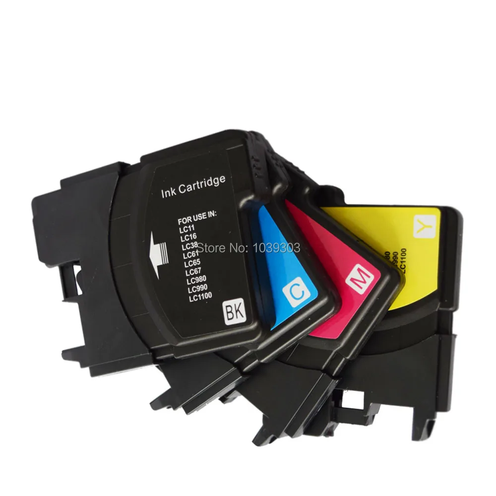 compatible 4Color Ink Cartridge LC980 LC1100 LC61 Borther DCP-195C DCP-197C DCP-365CN DCP-373CW DCP-535CN DCP-585C DCP-585CW
compatible 4Color Ink Cartridge LC980 LC1100 LC61 Borther DCP-195C DCP-197C DCP-365CN DCP-373CW DCP-535CN DCP-585C DCP-585CW
