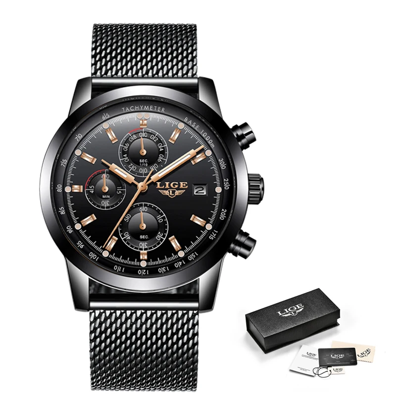 LIGE NEW Men's Watches Luxury Brand Stainless Steel Quartz Watch Men Casual Hodinky Clock Men Wristwatches Relogio Masculino+Box
LIGE NEW Men's Watches Luxury Brand Stainless Steel Quartz Watch Men Casual Hodinky Clock Men Wristwatches Relogio Masculino+Box