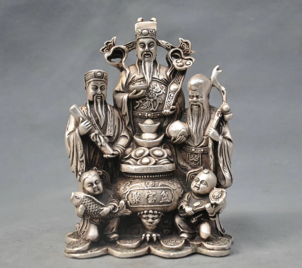 China Silver Bronze Fu Shou 3 Star Mammon Boy Fish Statues home Decor Festive Presents Friendship
China Silver Bronze Fu Shou 3 Star Mammon Boy Fish Statues home Decor Festive Presents Friendship