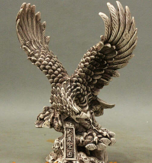 decoration bronze factory outlets Tibet Silver 8" Folk Chinese Silver Bronze Auspicious Animals Birds Sky-King Eagle Statue
decoration bronze factory outlets Tibet Silver 8" Folk Chinese Silver Bronze Auspicious Animals Birds Sky-King Eagle Statue