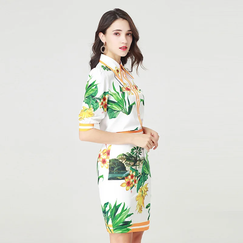 two piece short sets for women office lady half sleeves printed t-shirt and short skirt set woman spring and summer elegant 2019
two piece short sets for women office lady half sleeves printed t-shirt and short skirt set woman spring and summer elegant 2019