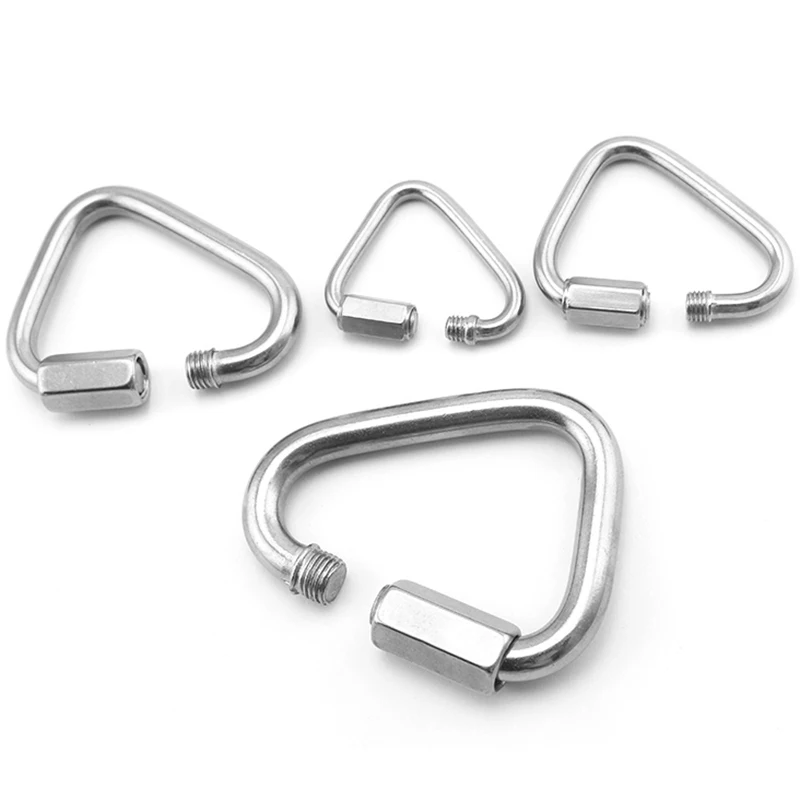 5Pcs M4 Triangle-type Quick Screw Link Chain Fastener Hook Carabiner 304 Stainless Steel Repair Hiking Camping Quick Link Ring
5Pcs M4 Triangle-type Quick Screw Link Chain Fastener Hook Carabiner 304 Stainless Steel Repair Hiking Camping Quick Link Ring