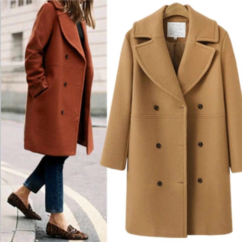 b 2019 autumn winter Fashion women coats Casual Jackets Long Sleeve Blazer Outwear Female Elegant Wool double breasted Coat
b 2019 autumn winter Fashion women coats Casual Jackets Long Sleeve Blazer Outwear Female Elegant Wool double breasted Coat