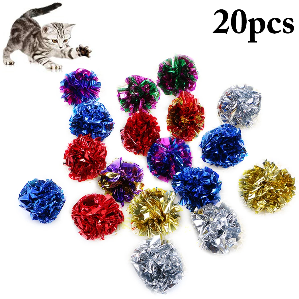 20pcs Crinkle Ball Cat Toy Colorful Ball Interactive Pet Kitten Scratch Playing Ball Training Pet Supplies for Cats
20pcs Crinkle Ball Cat Toy Colorful Ball Interactive Pet Kitten Scratch Playing Ball Training Pet Supplies for Cats