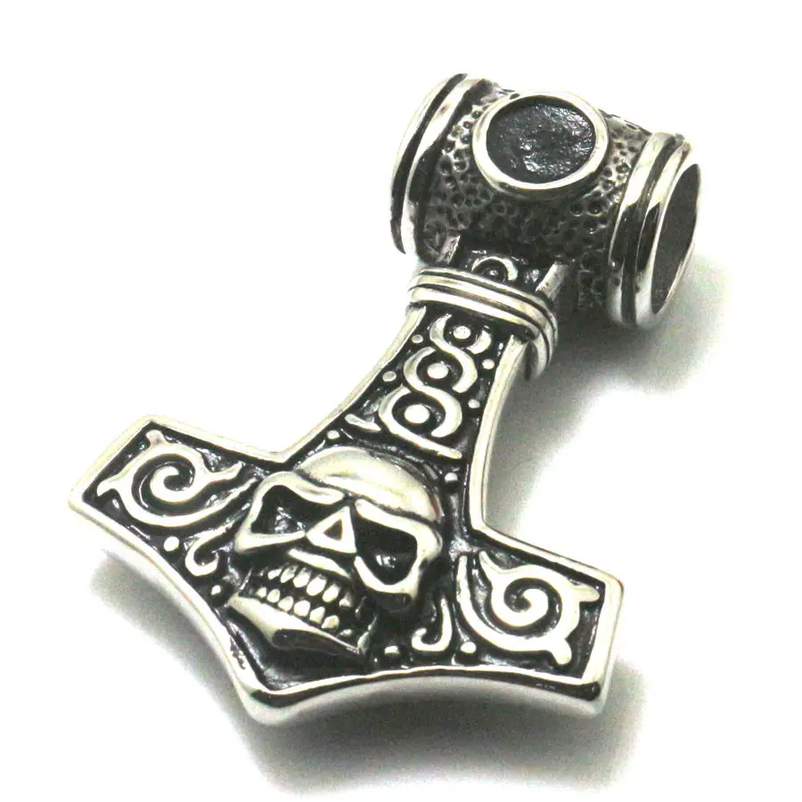58g Men Boy Cool 316L Stainless Steel Big Polishing Big Thor's Hammer Skull Two-sided Pendant
58g Men Boy Cool 316L Stainless Steel Big Polishing Big Thor's Hammer Skull Two-sided Pendant