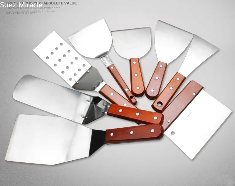Wholesale Teppanyaki barbecue shovel Stainless steel wooden handle small shovel pancake Platter hand cake tools BBQ
Wholesale Teppanyaki barbecue shovel Stainless steel wooden handle small shovel pancake Platter hand cake tools BBQ