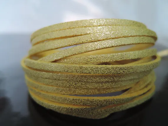 Free Shipping 10m Metallic Yellow Faux Suede Cord Leather Lace Ribbon Soft 3mm x 1.5mm
Free Shipping 10m Metallic Yellow Faux Suede Cord Leather Lace Ribbon Soft 3mm x 1.5mm